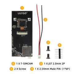 LILYGO T-SIMCAM ESP32-S3 CAM Development Board WiFi Bluetooth 5.0 Wireless Module With OV2640 Camera TF Slot Adapt T-PCIE SIM