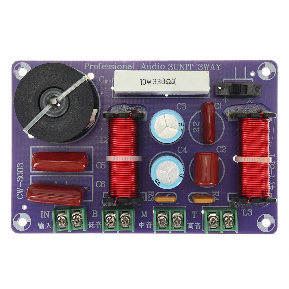 250W High-fidelity Divider Three-way Home Theater Low-speaker Modified Audio Upgrade Divider CW-3003