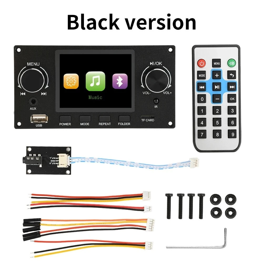 2.8 Inch IPS Screen Audio Decoder Board Bluetooth 5.3 MP3 FLAC WAV APE Support I2S Digital Output USB Sound Card Line Input EQ Audio Module