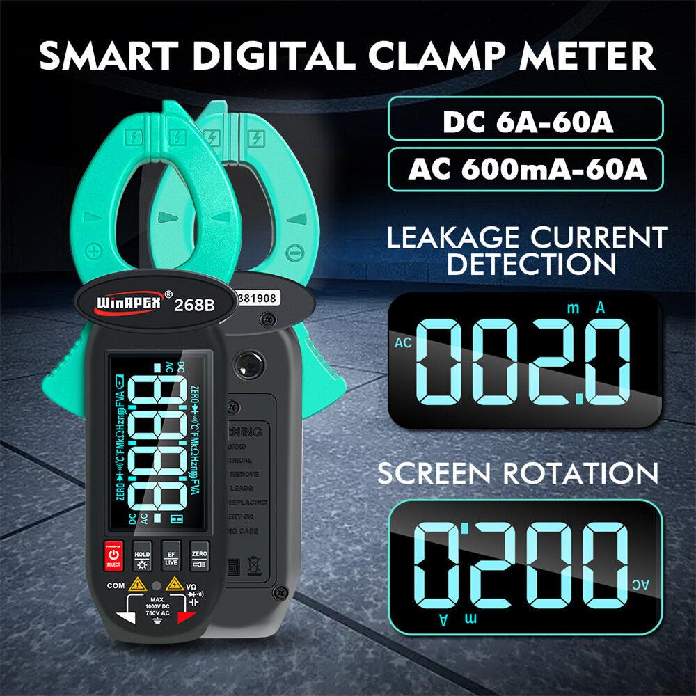 WINAPEX 268B Leakage Current Detect Clamp Meter 0.1mA high resolution True RMS Multimeter AC DC Clamp Meter - Zen Craft