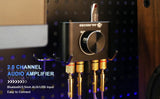 X50H Audio Amplifier 2.0 Channel 20W+20W Bluetooth Amp with Remote Control Supports Bluetooth/USB/AUX Input