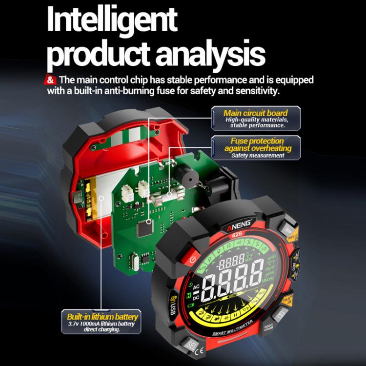 ANENG Intelligent High-precision Double-tube Fuse Digital Multimeter, 626