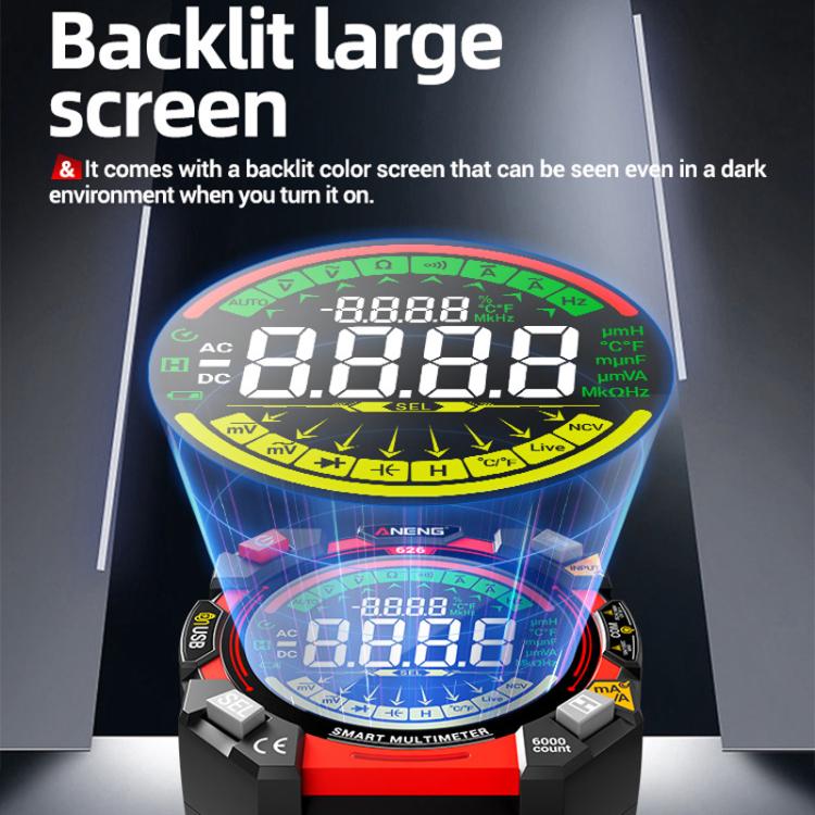 ANENG Intelligent High-precision Double-tube Fuse Digital Multimeter, 626