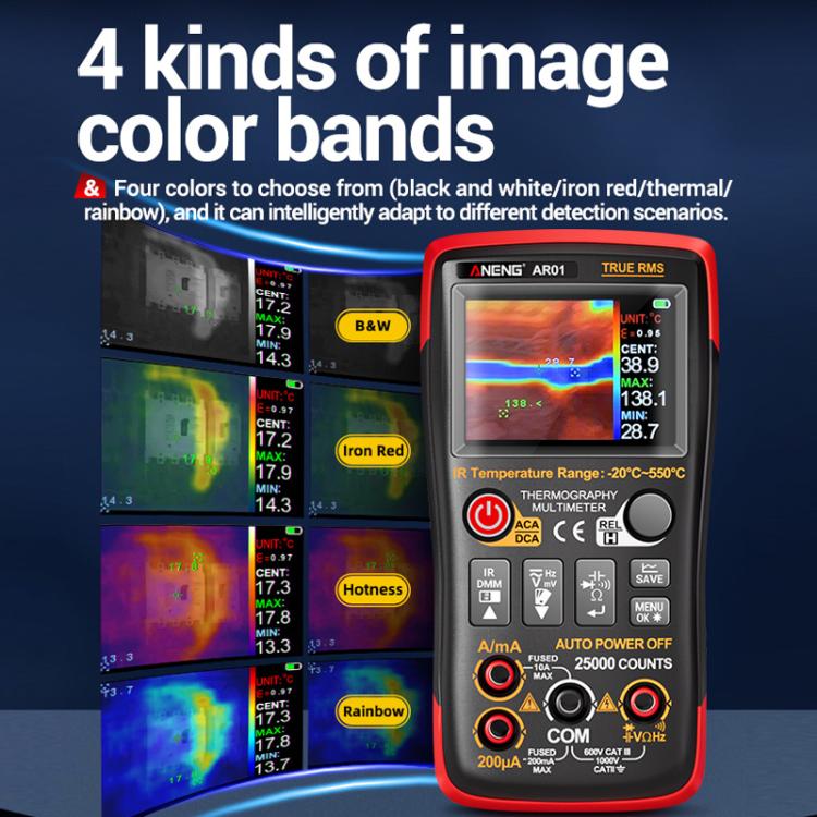 ANENG 2 In 1 HD Infrared Thermal Imager Digital Multimeter, AR01