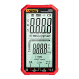 ANENG 620A Full Screen Smart Digital Multimeter, Black, Red Red
