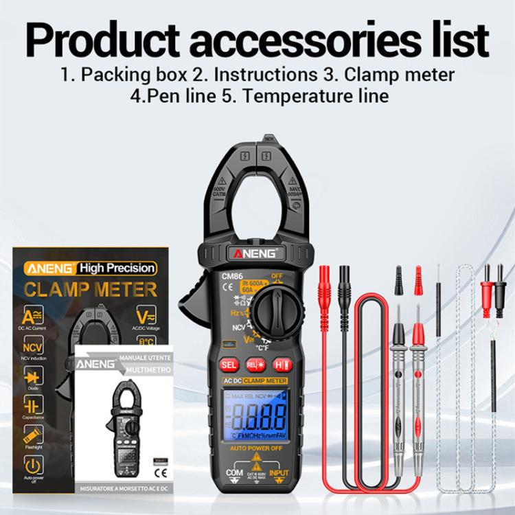 ANENG AC/DC Digital Intelligent Clamp Multimeter, CM86
