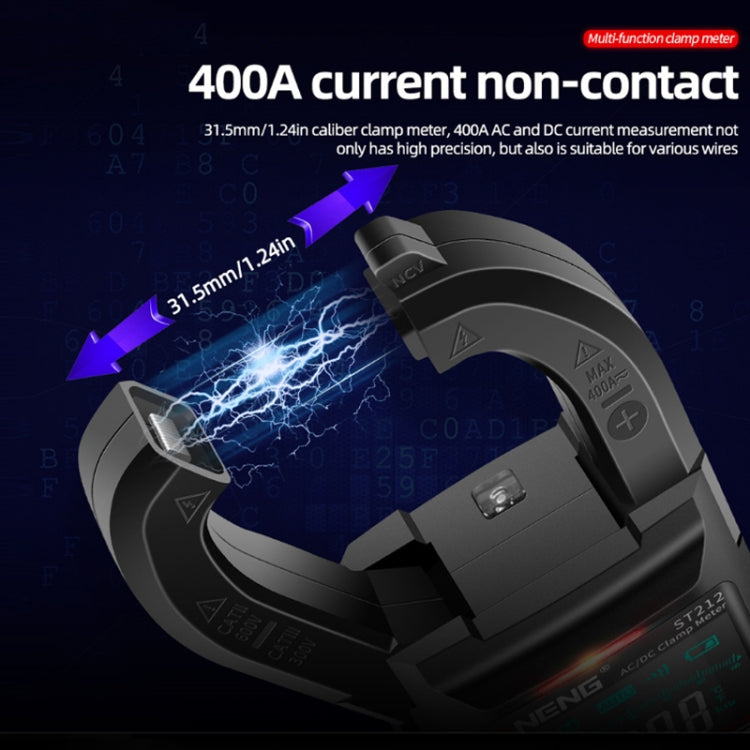 ANENG Large Screen Multi-Function Clamp Fully Automatic Smart Multimeter, ST211 Red, ST211 Black, ST212 Red DC Current, ST212 Black DC Current