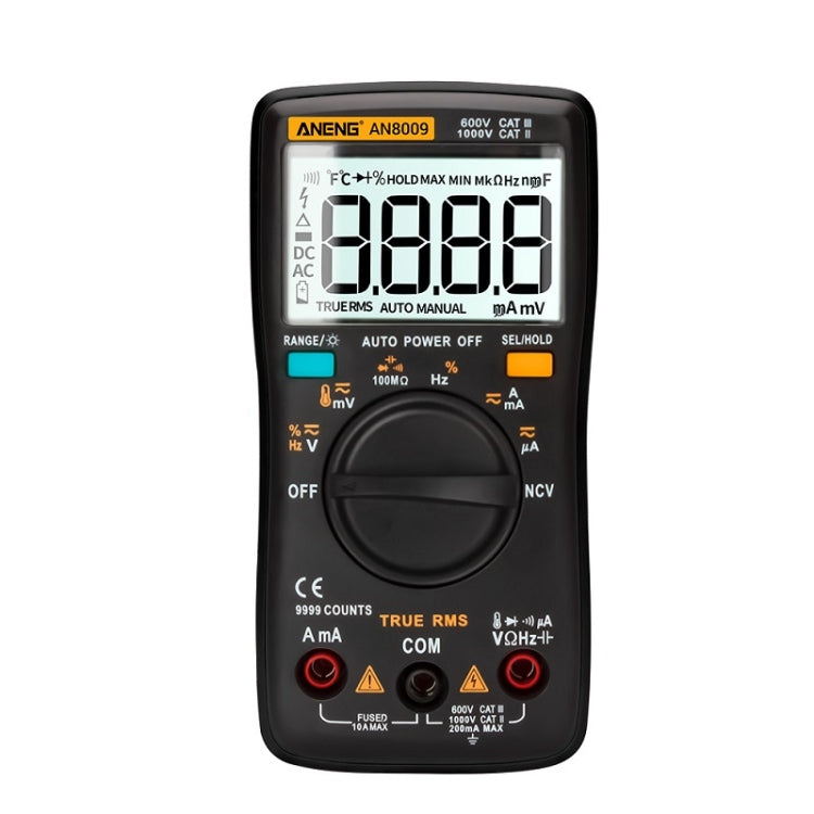 ANENG AN8009 NVC Digital Display Multimeter, Standard, Standard with Cable