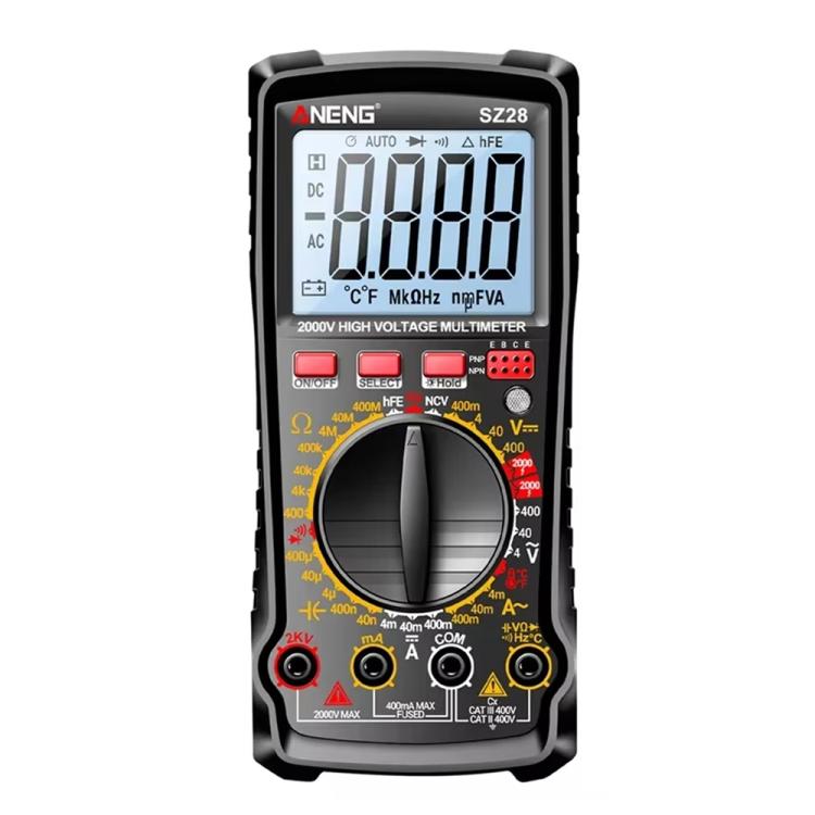 ANENG 2000V High Voltage High Precision Photovoltaic Digital Multimeter, SZ28 Red, SZ28 Black SZ28 Black SZ28 Black