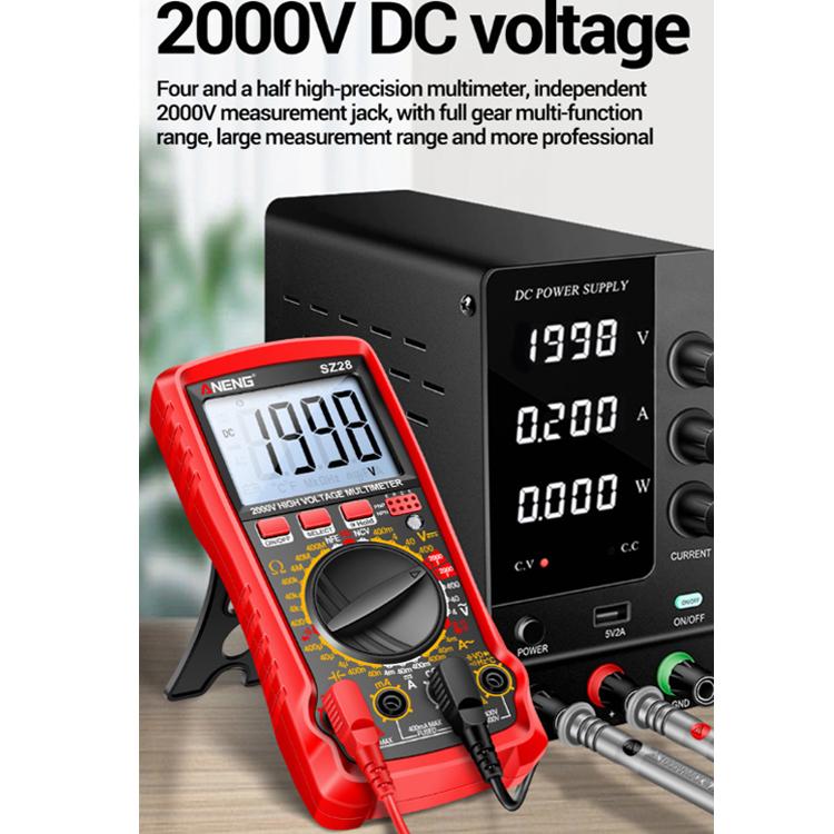 ANENG 2000V High Voltage High Precision Photovoltaic Digital Multimeter, SZ28 Red, SZ28 Black