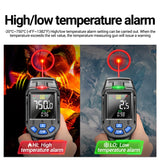ANENG TH06 Oil Temperature High Precision Thermometer Laser Baking Infrared Water Thermometer, TH06 Orange, TH06 Black