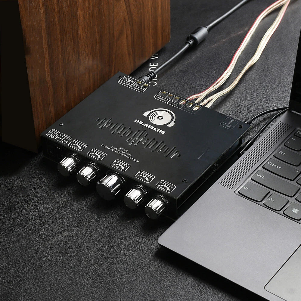 S350HS 2.1 Channel Power Amplifier 220W+220W+350W bluetooth 5.1 AUX USB Dual TPA3251 High Subwoofer Audio Sound System