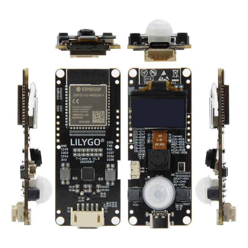 LILYGO T-Camera-S3 ESP32-S3 2MP HD Camera FLASH 16MB ESP32-S3FN16R8 with 0.96 inch SSD1306 OLED Mic Support WiFi BT Development Board