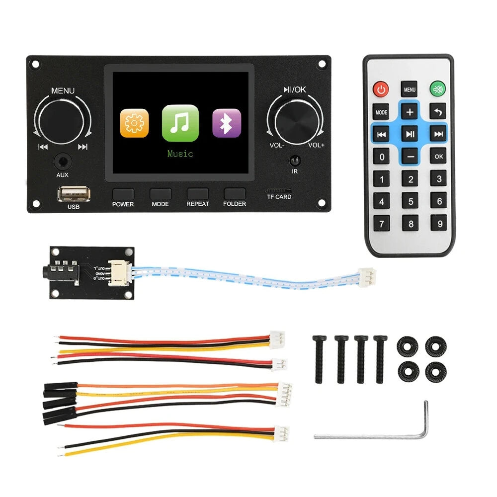 2.8 Inch IPS Screen Audio Decoder Board Bluetooth 5.3 MP3 FLAC WAV APE Support I2S Digital Output USB Sound Card Line Input EQ Audio Module