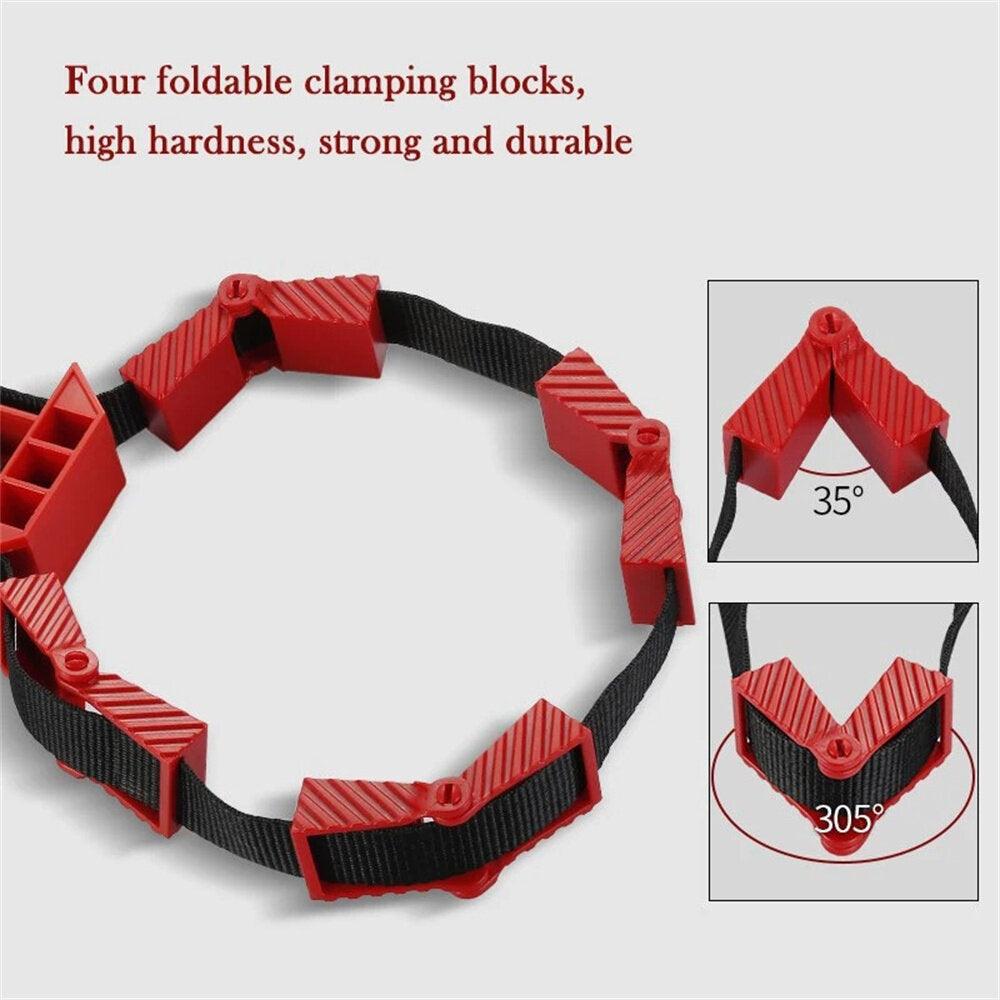 Woodworking Soft Belt Strap Clamp Versatile Durable with Foldable Clamping Blocks Ideal for DIY Projects Round Frame and Irregular Shape Clamping - Zen Craft