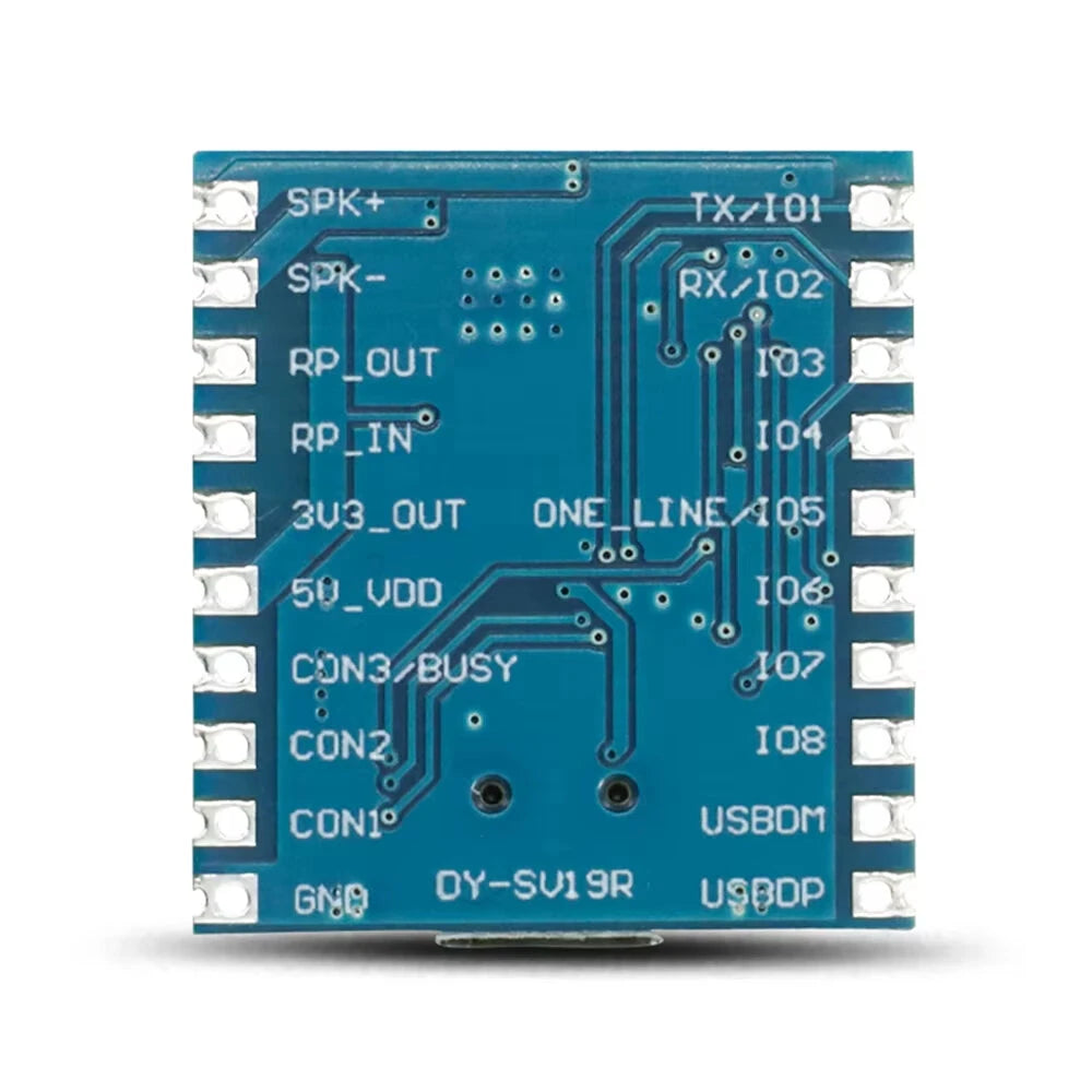 DY-SV19R 5W MP3 Player Amplifier Board USB One-for-One Control Flash Storage 32Mbit UART Playback Audio Tracks