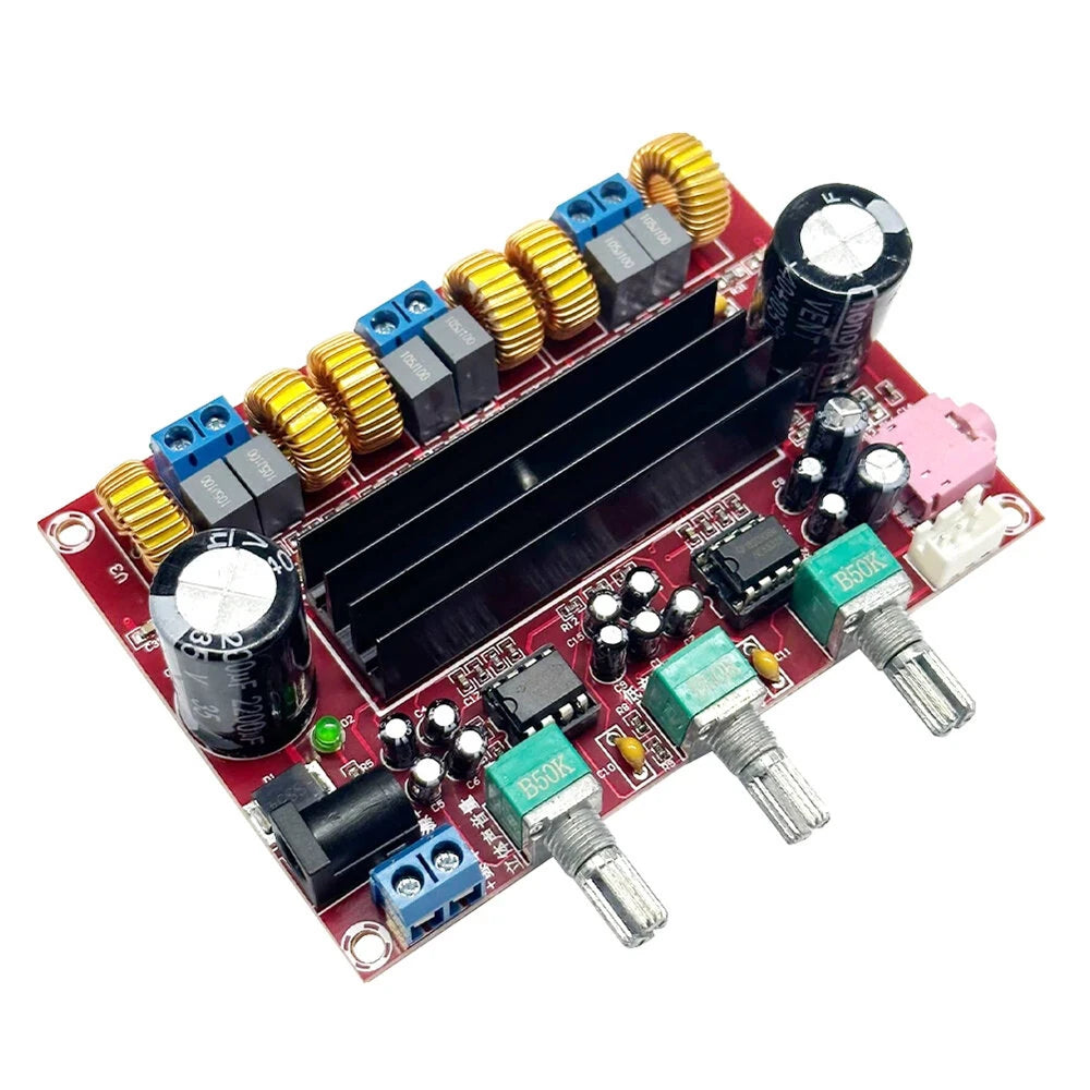 XH-M139 Digital Amplifier Board TPA3116D2 2.1 Channel Amplifier Module DC 12-24V 3 Sound Channels Energy Saving Pure HiFi Music