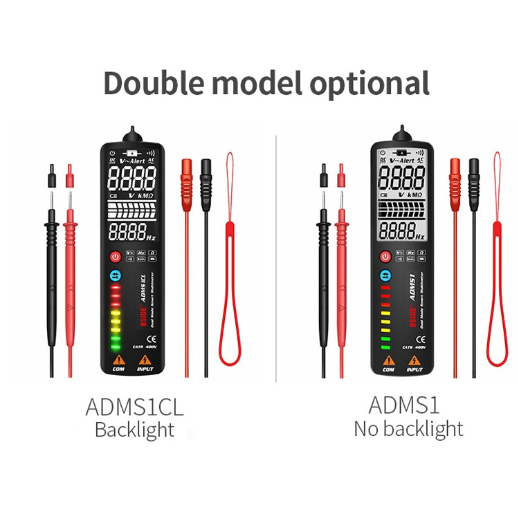 BSIDE Dual-Mode Smart Large-Screen Display Multimeter Electric Pen Portable Voltage Detector, ADMS1, ADMS1CL