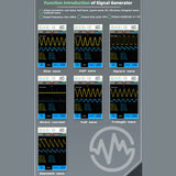 BSIDE O9 Digital Handheld Dual Channel 50MHz Oscilloscope Signal Source Multimeter, With Single Oscilloscope Probe (Red), With Dual Oscilloscope Probe (Red)