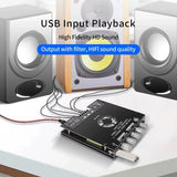 ZK-HT21 TDA7498E 2.1 Channel bluetooth 5.0 Power Amplifier Module 160Wx2+220W Subwoofer High Fidelity HD Sound AUX USB Input Home Theater Car Audio System