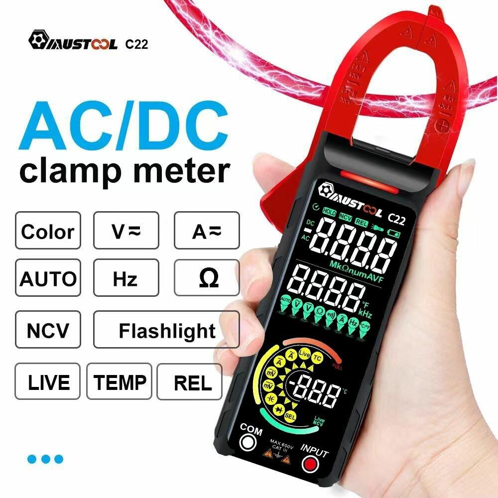 Mustool C22 Digital Clamp Meter 400A High Precision AC/DC Current Measure with Live Wire Recognition NCV Induction Detection Dual VA Color Screen - Zen Craft