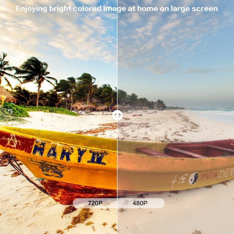 Cheerlux C9 1280x720 720P HD Smart Projector, Support HDMI x 2 / USB x 2 / VGA / AV, C9 (Black Grey), C9 (Black), C9