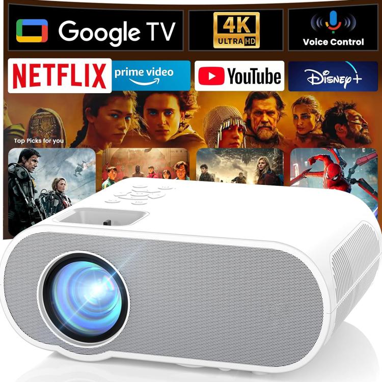 Cheerlux C10 Google TV Version 2K Dongle 1920x1080P 300ANSI Smart Projector, US Plug, UK Plug, AU Plug, EU Plug