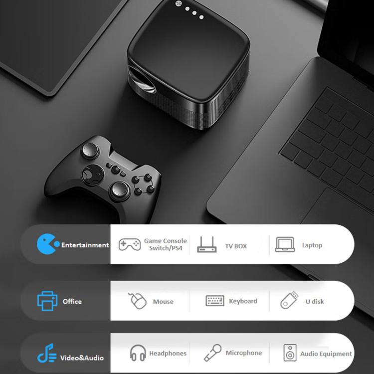 Cheerlux C26A Android Version 1920x1080P 420ANSI Smart Projector, US Plug, UK Plug, AU Plug, EU Plug