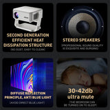 Cheerlux C6C Android Version 1280x720P 180ANSI Bluetooth 5.0 Smart Projector, with Gimbal, US Plug, UK Plug, AU Plug, EU Plug