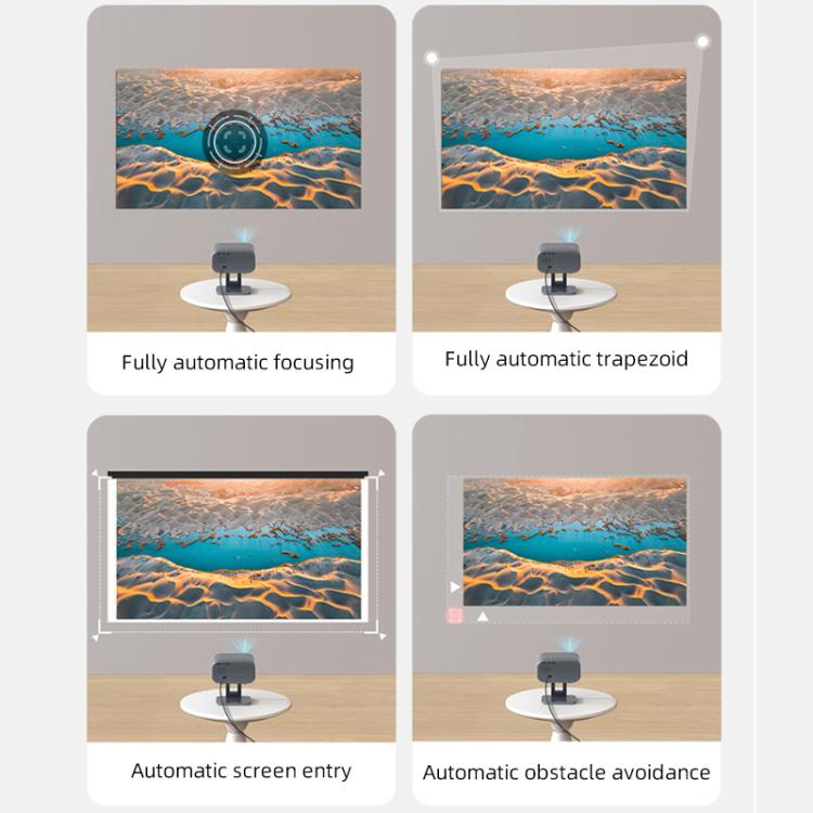 Cheerlux E1C Whale OS Version 1920x1080P 250ANSI Smart Projector, US Plug, UK Plug, AU Plug, EU Plug