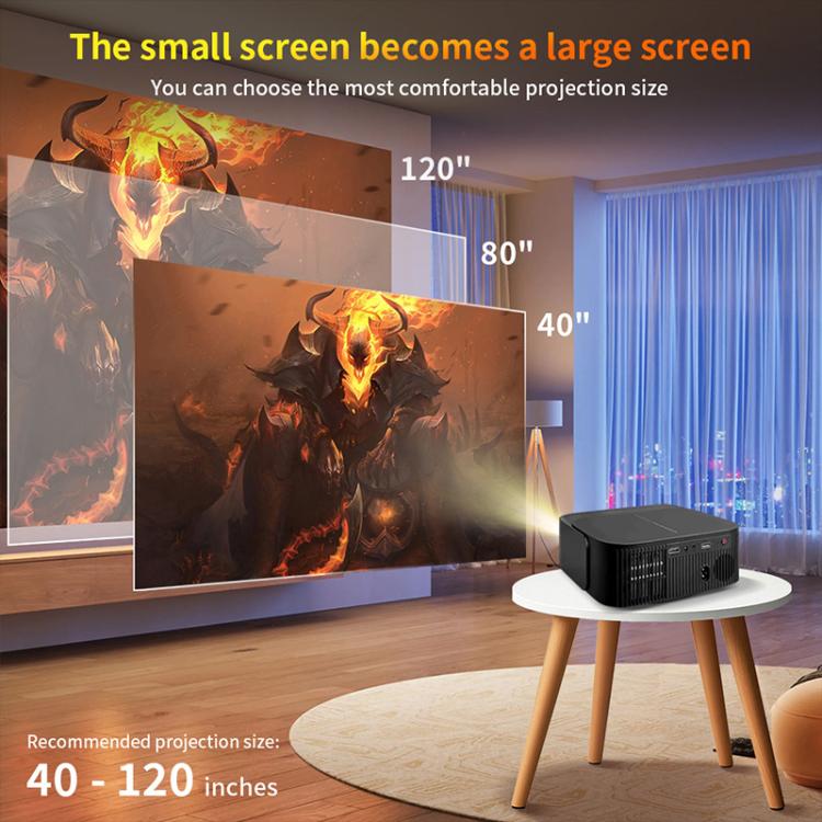 Cheerlux E2C Same Screen Version 1920x1080P 300ANSI Smart Projector, US Plug, UK Plug, AU Plug, EU Plug