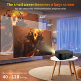 Cheerlux E2C Same Screen Version 1920x1080P 300ANSI Smart Projector, US Plug, UK Plug, AU Plug, EU Plug