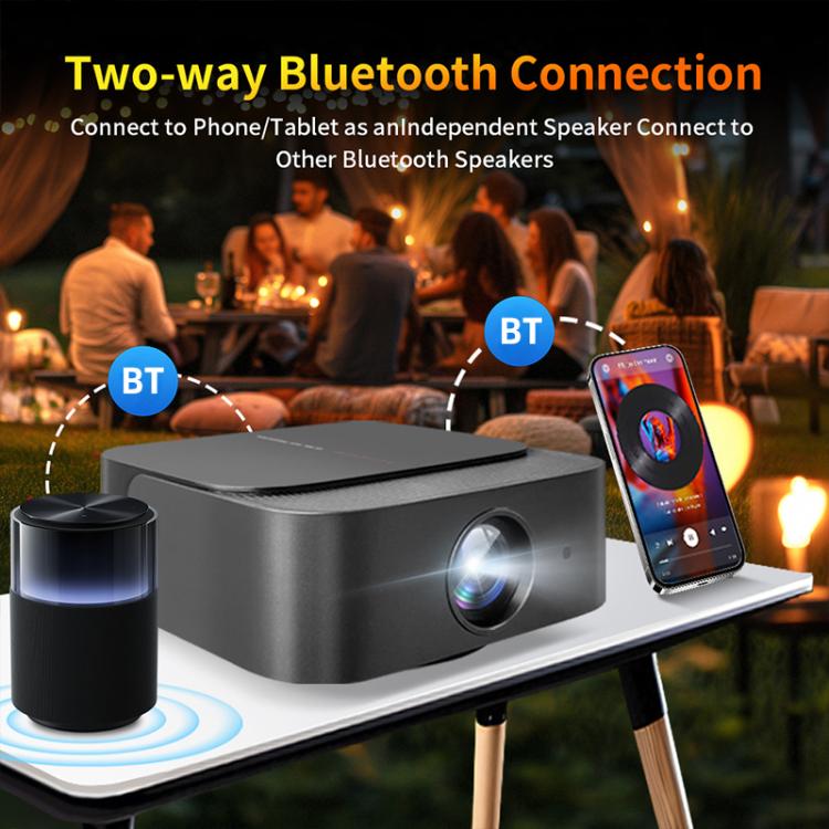 Cheerlux E2C Whale OS Version 1920x1080P 300ANSI Smart Projector, US Plug, UK Plug, AU Plug, EU Plug