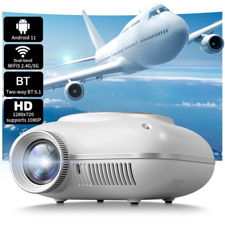 Cheerlux C1 Basic Version 1280x720P 100ANSI Bluetooth 5.1 Smart Projector, US Plug, UK Plug, AU Plug, EU Plug