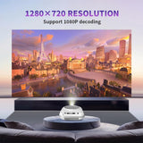 Cheerlux C1 Basic Version 1280x720P 100ANSI Bluetooth 5.1 Smart Projector, US Plug, UK Plug, AU Plug, EU Plug