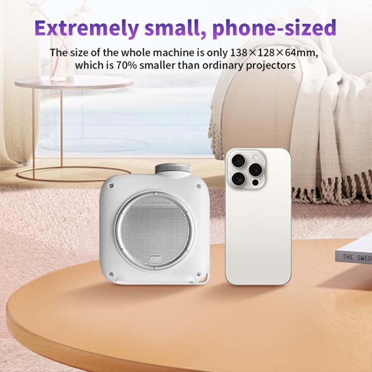Cheerlux C1 Basic Version 1280x720P 100ANSI Bluetooth 5.1 Smart Projector, US Plug, UK Plug, AU Plug, EU Plug
