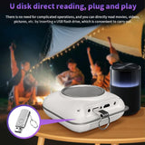 Cheerlux C1 Basic Version 1280x720P 100ANSI Bluetooth 5.1 Smart Projector, US Plug, UK Plug, AU Plug, EU Plug