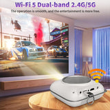 Cheerlux C1 Basic Version 1280x720P 100ANSI Bluetooth 5.1 Smart Projector, US Plug, UK Plug, AU Plug, EU Plug