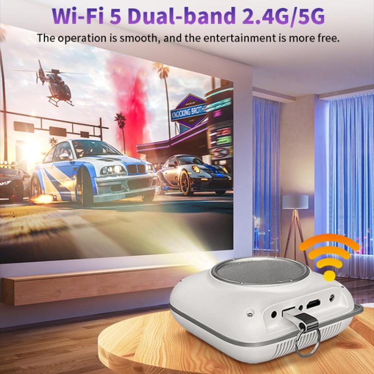 Cheerlux C1 Basic Version 1280x720P 100ANSI Bluetooth 5.1 Smart Projector, US Plug, UK Plug, AU Plug, EU Plug