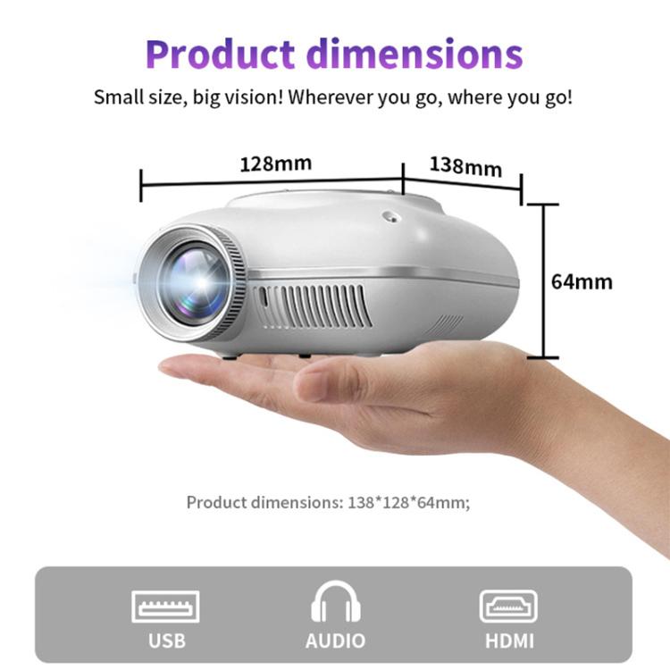 Cheerlux C1 Basic Version 1280x720P 100ANSI Bluetooth 5.1 Smart Projector, US Plug, UK Plug, AU Plug, EU Plug