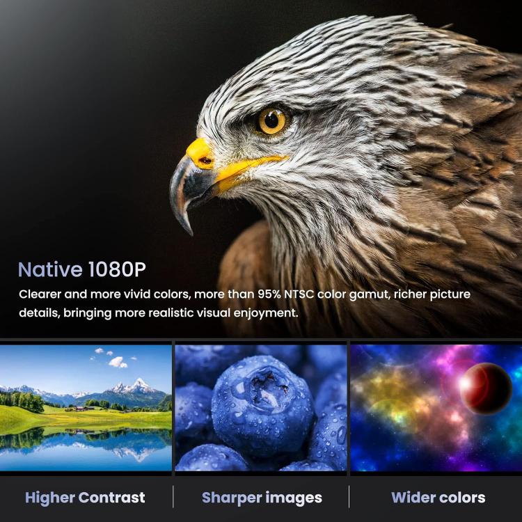 Cheerlux C16A Android Version 1920x1080P 450ANSI Smart Projector, US Plug, UK Plug, AU Plug, EU Plug