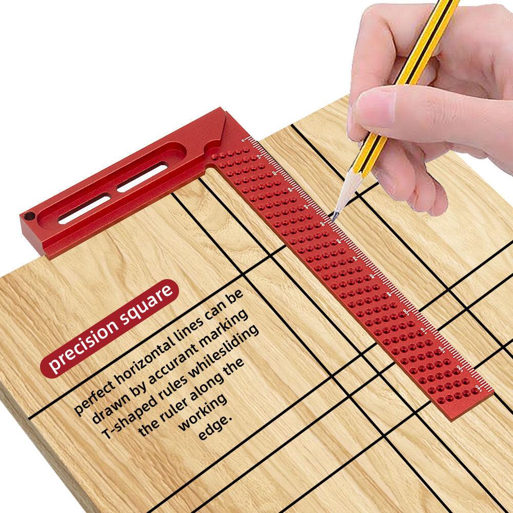 100mm 90 Degree Carpenter Square L Square Right Angle Ruler Aluminum Pocket Ruler Woodworking Measuring Tool - Zen Craft