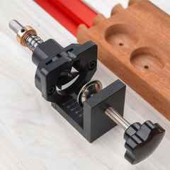 Aluminum Alloy 35mm Hinge Jig with Clamp Forsnter Drill Bit Drilling Guide Hole Punch Locator Kit Woodworking Cabinet Door Installation Hole Locator - Zen Craft