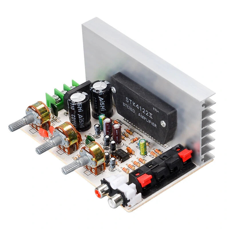 DX-0408 50W+50W 2.0 Channel Thick Film Series Stereo Amplifier Board Dual AC15V-18V 10HZ-20KHZ Potentiometer Power Amplifier Module