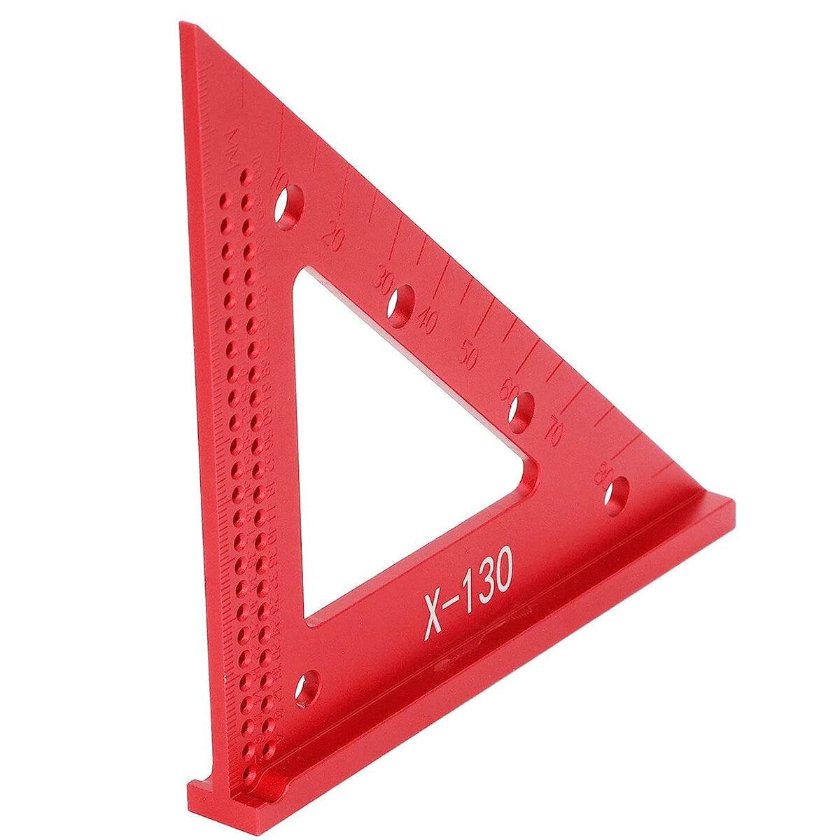 Aluminum Alloy Woodworking Triangle Ruler 45 or 90 Degrees Versatile Carpenter Square - Zen Craft