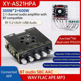 Sinilink XY-AS21HPA High-Power BT Digital Amplifier Board 2.1 Channel Subwoofer 300W*2+600W Dual TPA3255 Chip