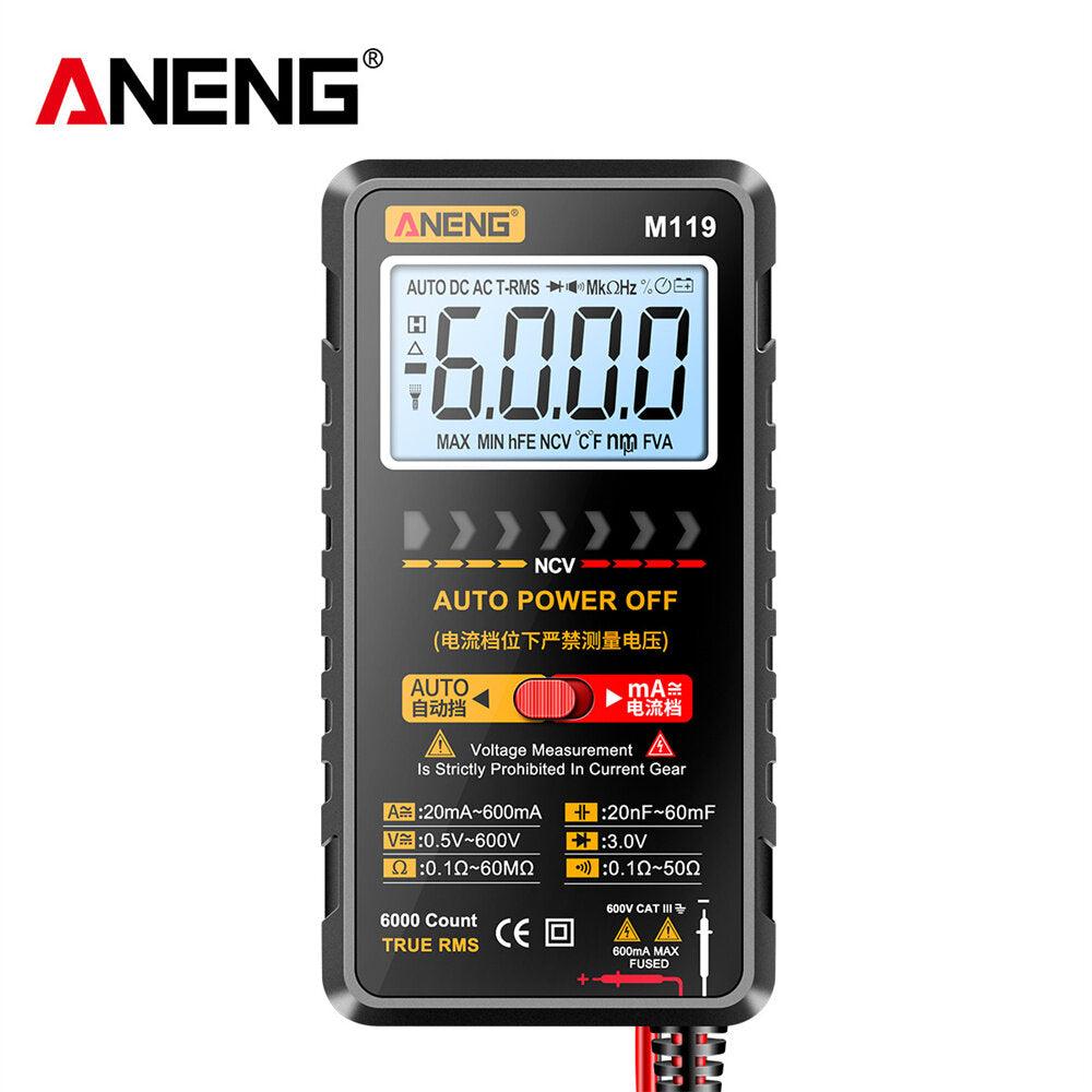 ANENG M119 Portable 6000 Counts Digital Multimeter Avometer Transistor Capacitor Tester - Zen Craft