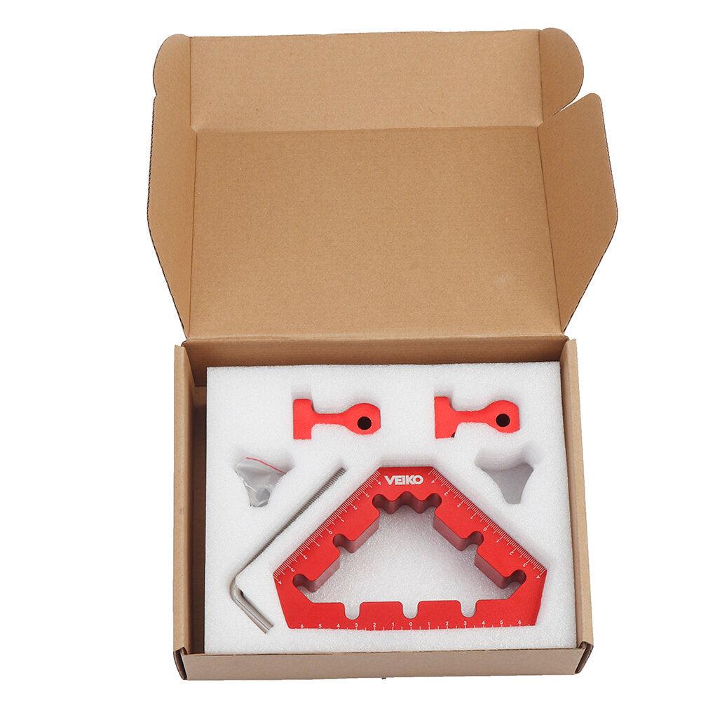 VEIKO Woodworking 45 and 90 Degree Right Angle Clamps Aluminum Alloy Positioning Clamping Square Corner Clamp Auxiliary Fixture Splicing Board Positioning Panel Fixed Clip Carpenter Square Ruler