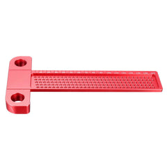 Drillpro Aluminium Alloy T-160 Hole Positioning Metric Measuring Ruler Woodworking Precision Marking Scriber - Zen Craft