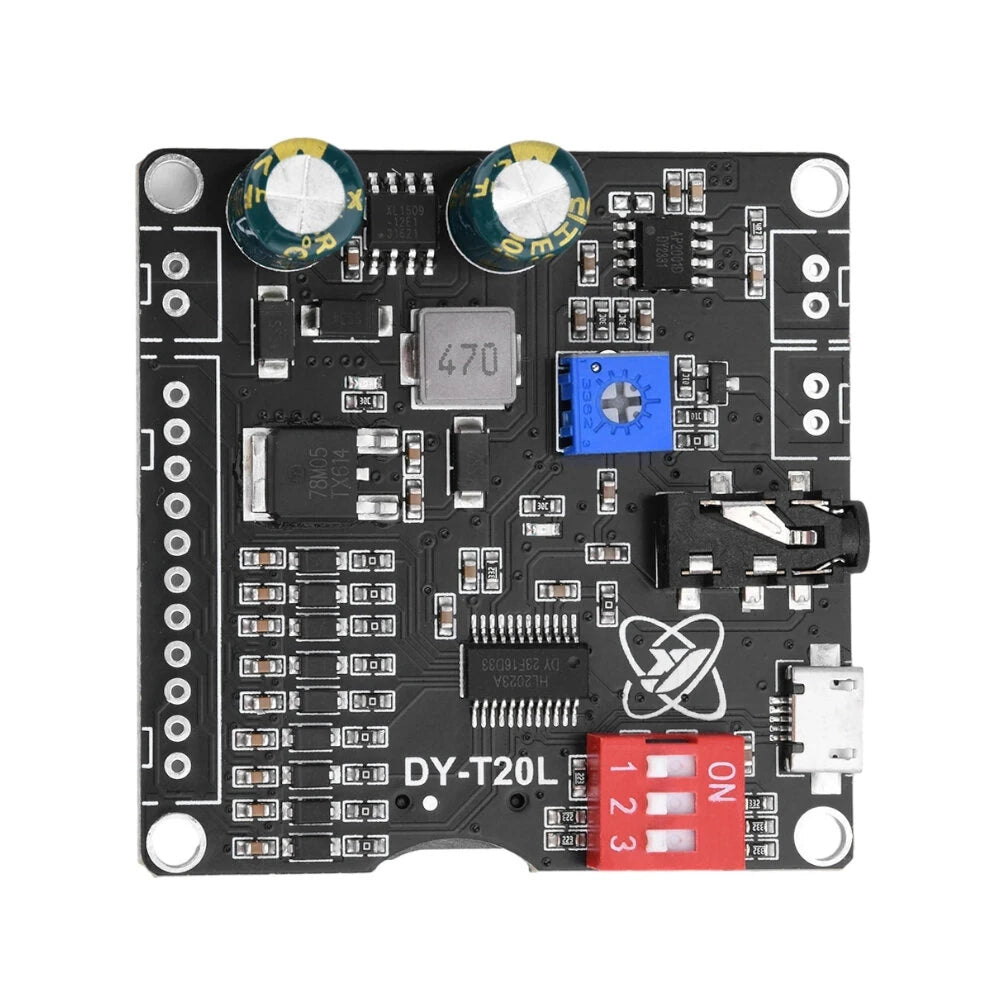DY-T20L 10W 20W MP3 Player Sound Module Voice Playback Board 9CH One-for-One Control Audio Player Module Memory Card U-Disk Audio Player